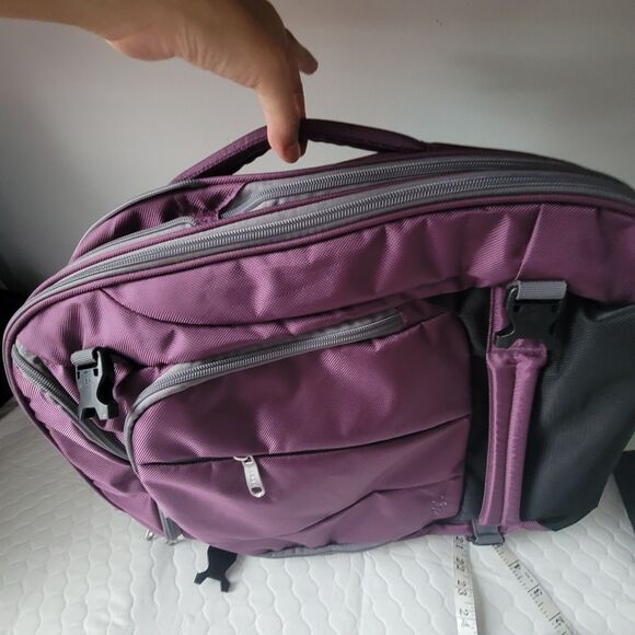 Ebags Mother Lode Travel Backpack Purple Convertible Luggage Expandable 117769 - Picture 13 of 14